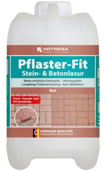 Neu Hotrega Pflaster-Fit – Stein- & Betonlasur 2 Liter- Rot
