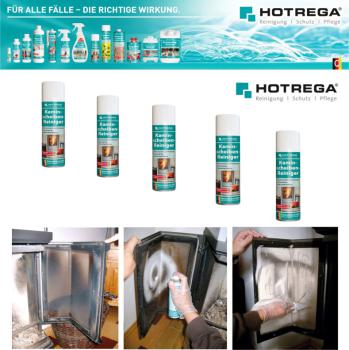 Hotrega 5x 300ml Kaminscheiben Reiniger Spray Pflege Asche Ofen Scheibe Glas Ruß