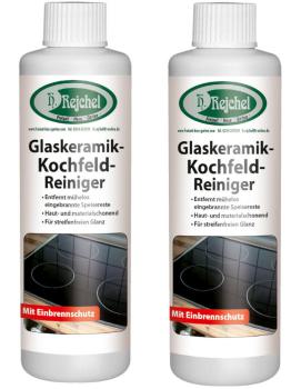 REJCHEL/HOTREGA - 2 x 250ml Glaskeramik-Kochfeld-Reiniger - Kochfeld + Herd reinigen
