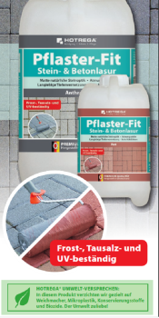 Neu Hotrega Pflaster-Fit – Stein- & Betonlasur 2 Liter- Rot