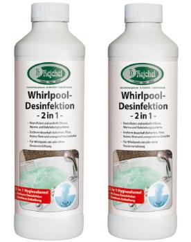 2 X Whirlpool-Desinfektion 2 in1* 500ml 2 in 1 Reiniger " Konzentrat " als Set