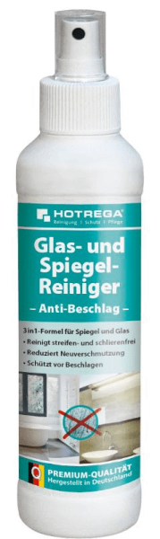 HOTREGA Glas- und Spiegel-Reiniger Anti-Beschlag 250 ml Pumpsprühflasche